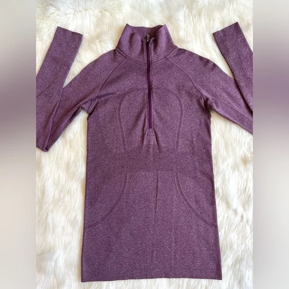 Lululemon 🍋Light Purple Half Zip Pullover size 6 - Picture 3 of 12